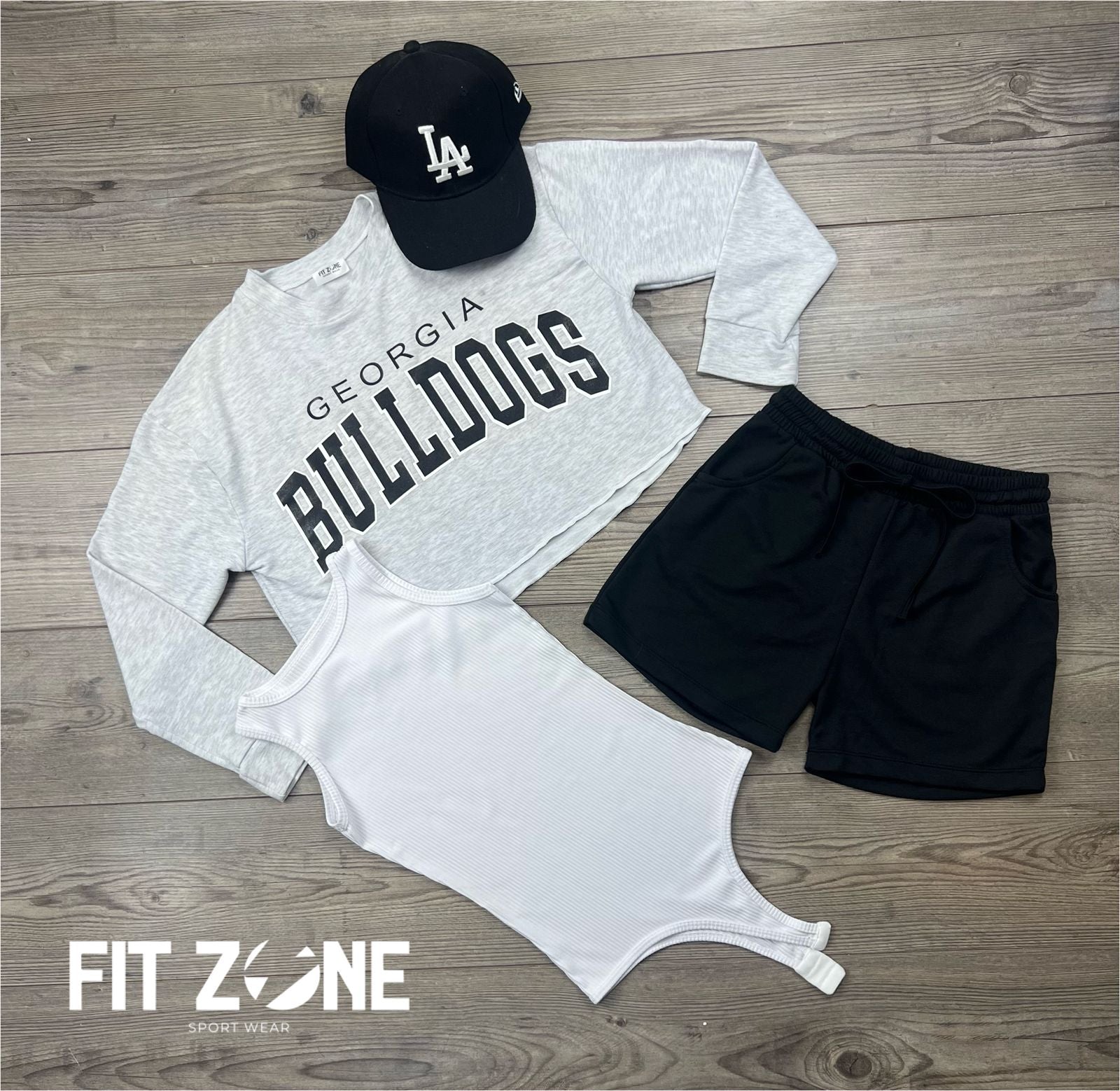 TOTAL LOOK BODY RIB+BUZO+SHORT ALGODÓN