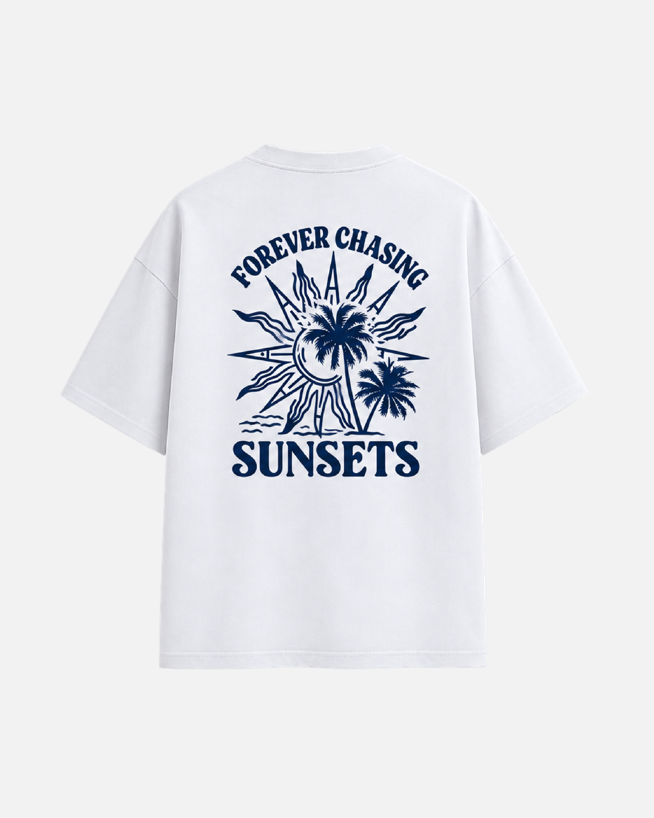 Mujer con camiseta oversize Forever Chasing de Fit Zone, vista frontal