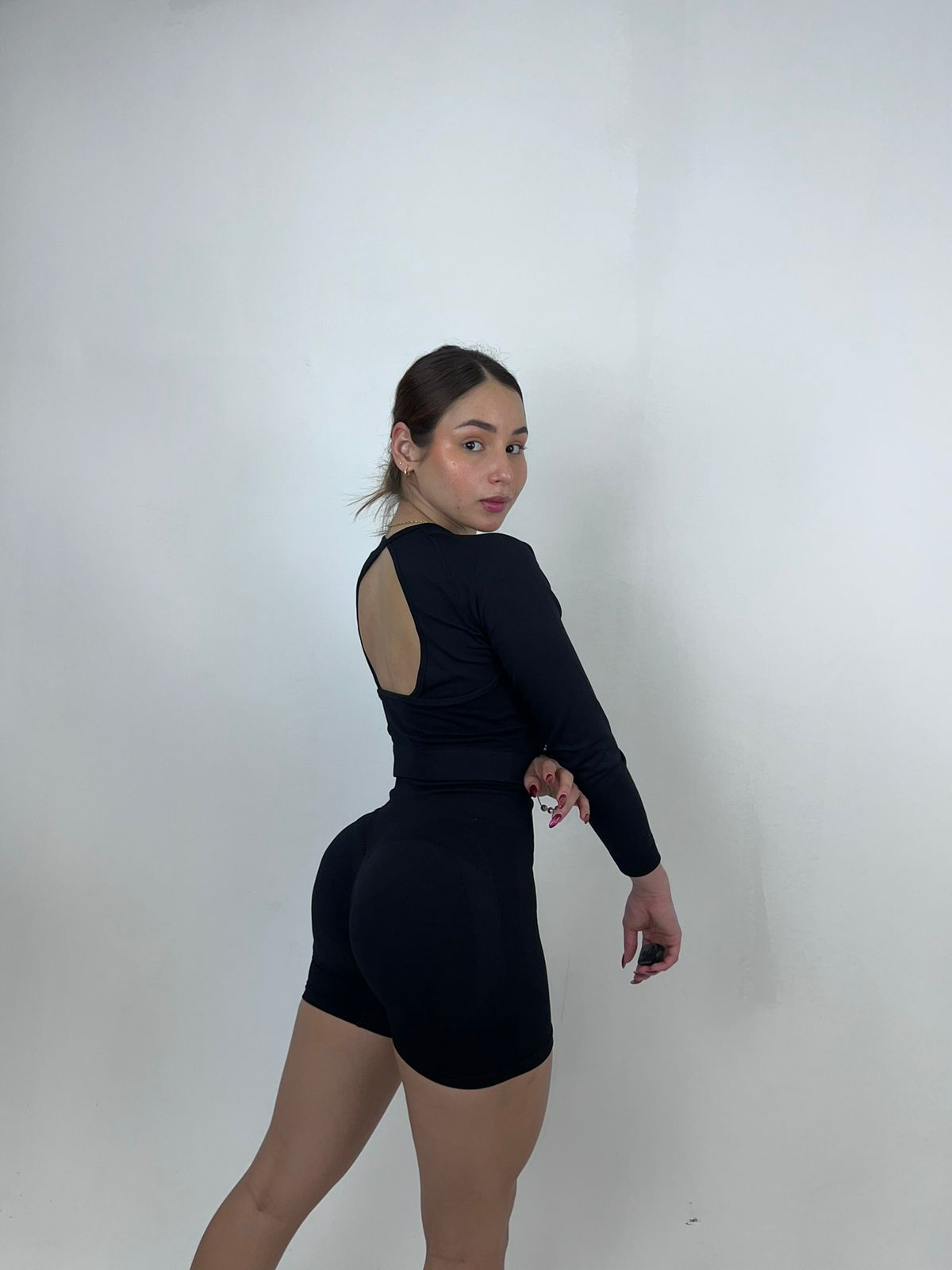 Shorts liso negro Push up